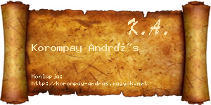 Korompay András névjegykártya